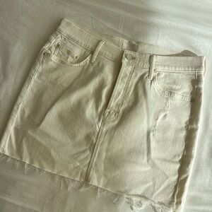 Mother White Mini Skirt